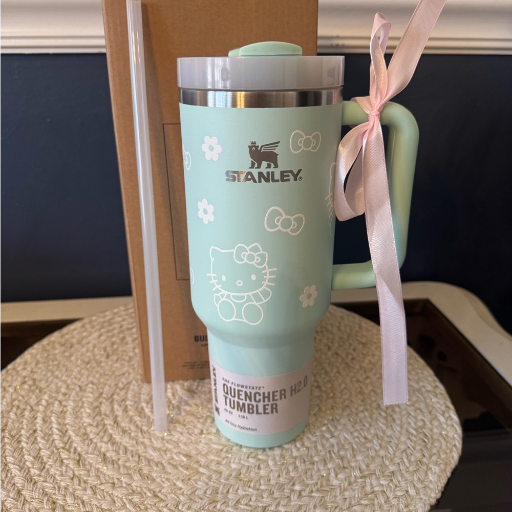 Stanley Mint Green Hello Kitty Tumbler